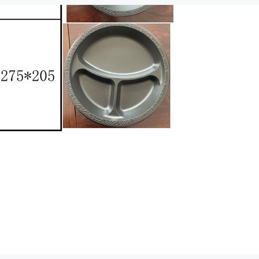 9 in PP 3-Compartment Round Plate